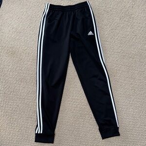 adidas Black Joggers with White 3-Stripes